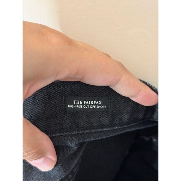 Rails The Fairfax High Rise Cut Off Denim Short Ash Black Size 30 Distressed NEW - Picture 7 of 7